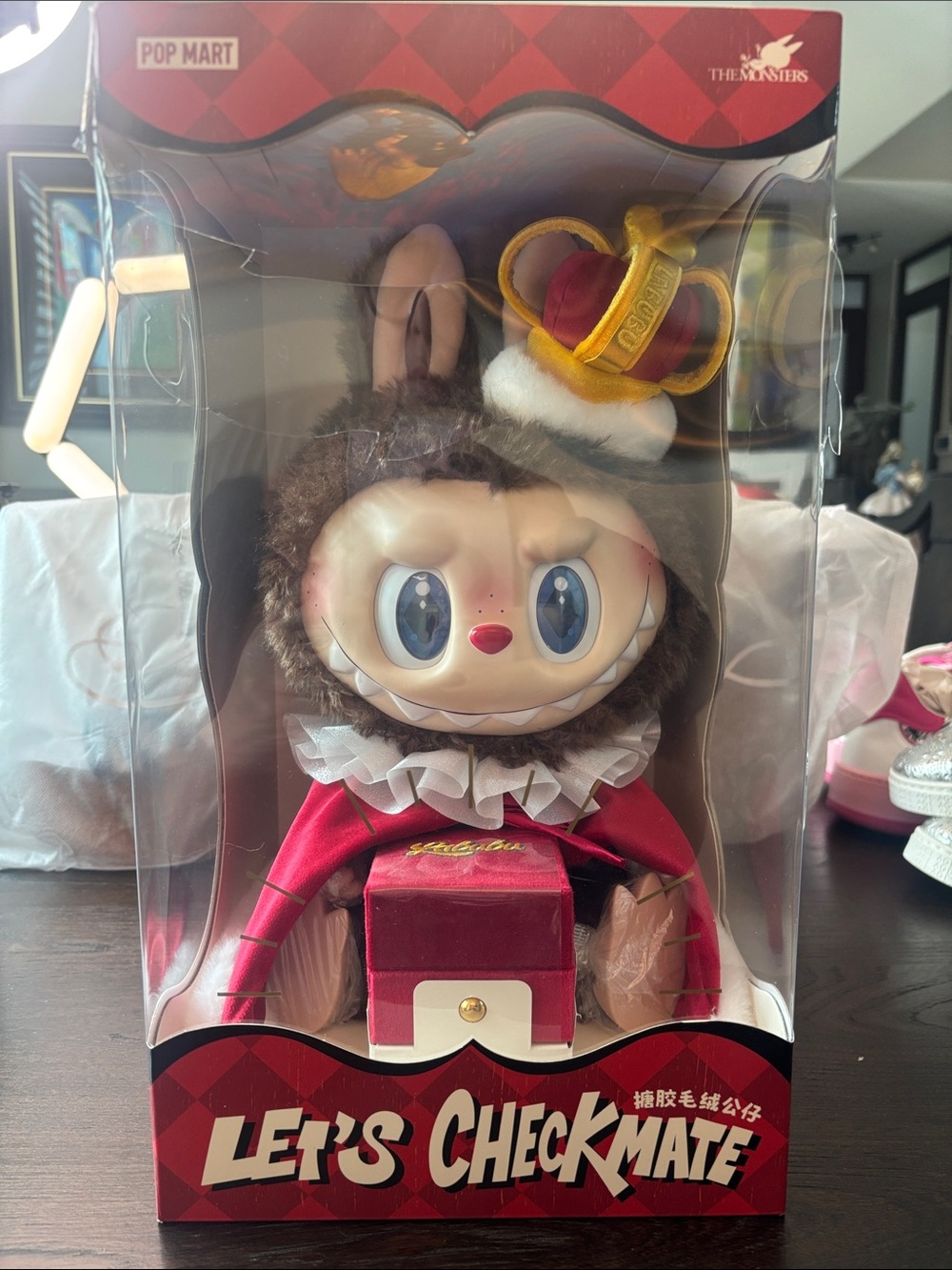 Pop Mart Let's Checkmate Plush Figure - Red and Gold